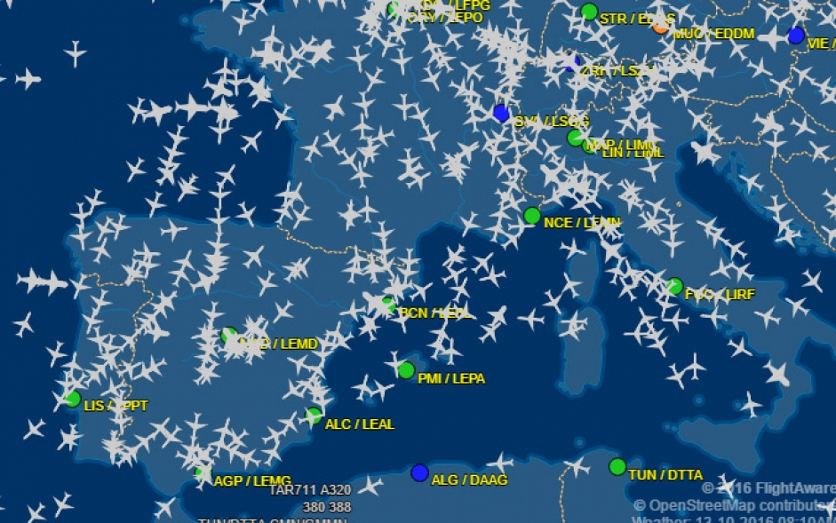 trigo Discreto anunciar Mapa del tráfico aéreo de todo el mundo en tiempo real